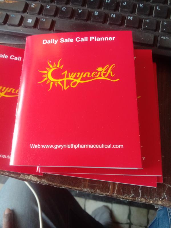 Pharma daily call planner notebook